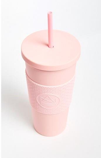 Pohár na nápoje Neon Kactus Pohár na nápoje so slamkou 625 ml ružový ...