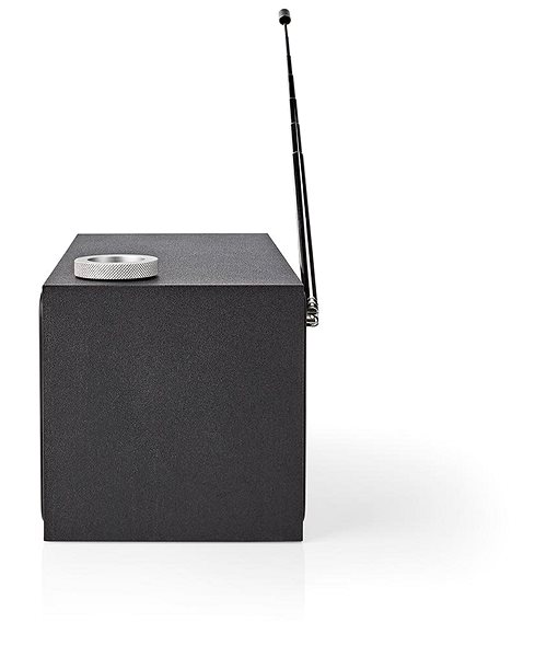 Radio NEDIS RDIN3000BK, Black Lateral view