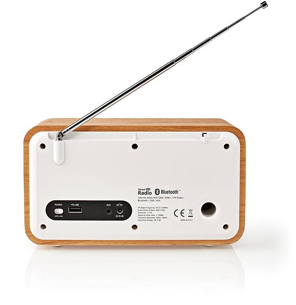 Radio NEDIS RDIN2000WT White Connectivity (ports)