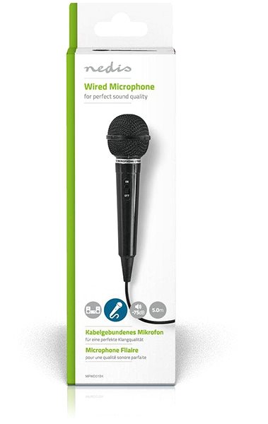 Mikrofón NEDIS MPWD01BK Obal/škatuľka