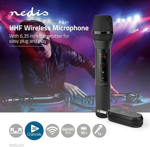 Mikrofon NEDIS MPWL200BK Jellemzők/technológia