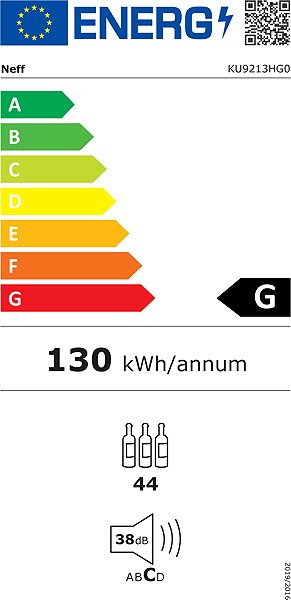 Wine Cooler NEFF KU9213HG0 Energy label