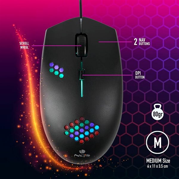 Gaming-Maus NGS GMX-120 Mermale/Technologie
