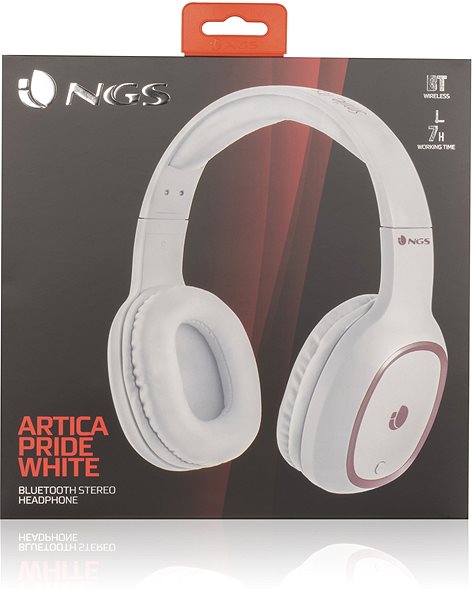 Wireless Headphones NGS Arctica Pride, White Packaging/box