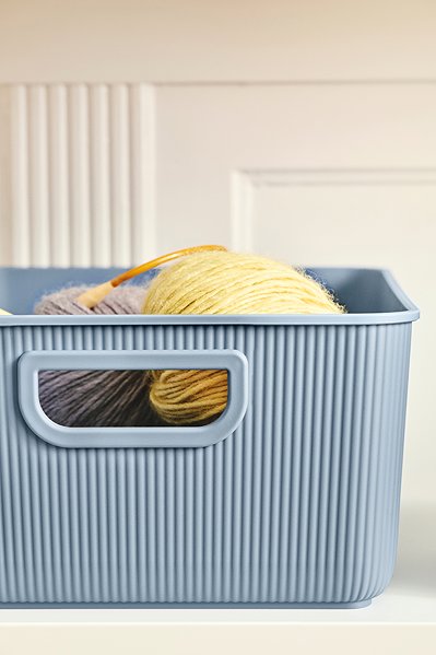 Aufbewahrungsbox NHG Akita Aufbewahrungsbox 40 l Large 52,5 × 36,5 × 26,7 cm blau ...