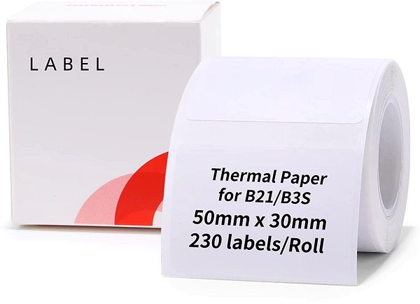 Etikett címke Niimbot R B21 címke, 50×30 mm, 230 db, fehér ...