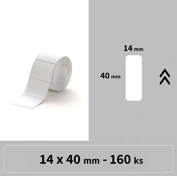 Paper labels Niimbot labels RP 14x40mm 155pcs White for D11, D11-M, D110, D110-H .