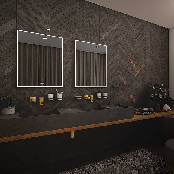 Zrkadlo Nimco LED zrkadlo 60 × 80 cm – dotykové s nastavením jasu a farby ZP 13002VX ...