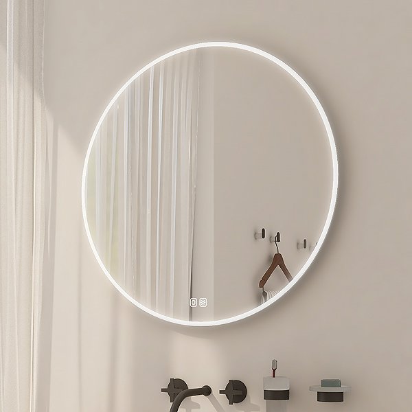 Zrkadlo Nimco LED zrkadlo 60 cm okrúhle – dotykové s nastavením jasu a farby ZP 26000RVX ...