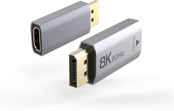 Adapter PremiumCord DisplayPort auf HDMI Adapter, 8K/60Hz, 4K/144Hz Stecker/Buchse, vergoldete Anschlüsse ...