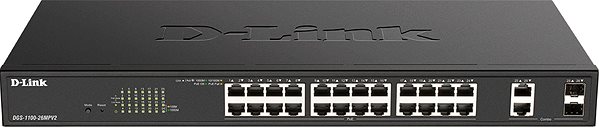 Switch D-Link DGS-1100-24PV2 Csatlakozási lehetőségek (portok)