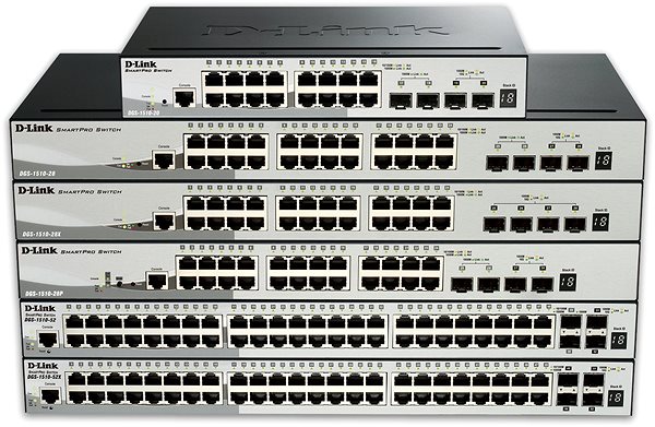 Switch D-Link DGS-1510-52X Anschlussmöglichkeiten (Ports)