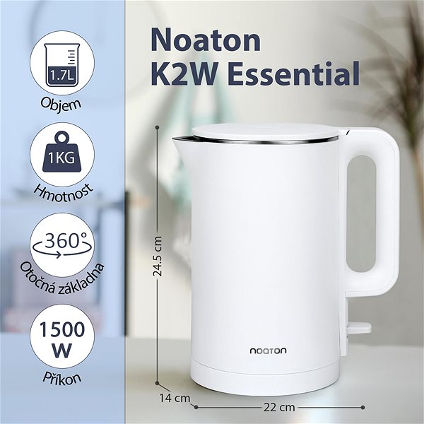 Rýchlovarná kanvica Noaton K2W Essential ...