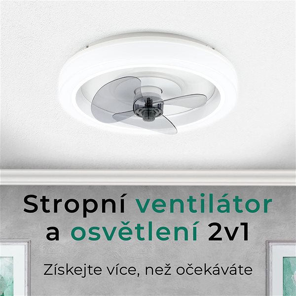 Ventilátor Noaton 12045W Dorado, bílá, stropní ventilátor se světlem ...