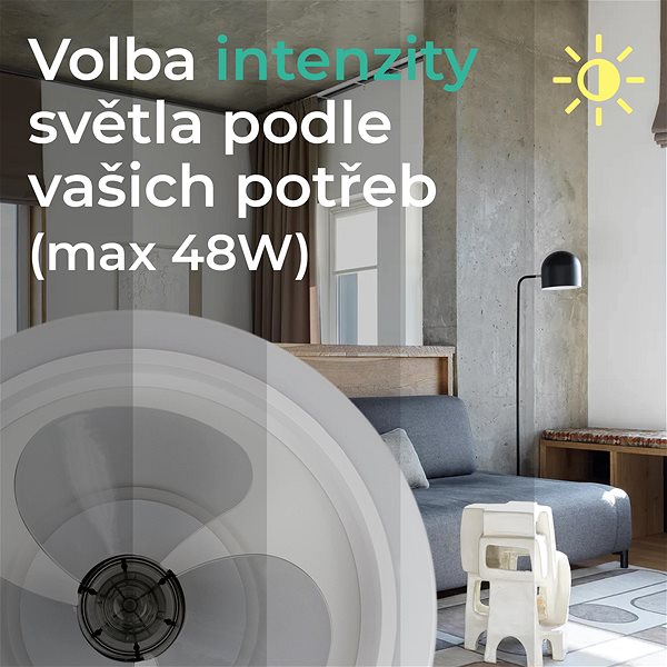 Ventilátor Noaton 12045W Dorado, bílá, stropní ventilátor se světlem ...