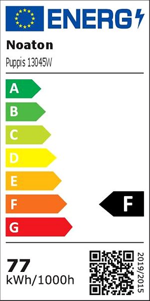 Fan Noaton 13045W Puppis, white, ceiling fan with light Energy label