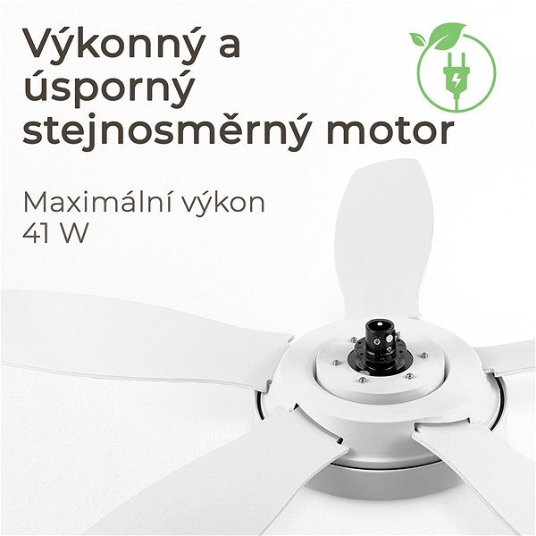 Fan Noaton 12132WWB Maia, white and maple, ceiling fan with light ...