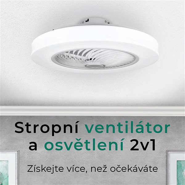 Fan Noaton 12058W Triton, white, ceiling fan with light ...