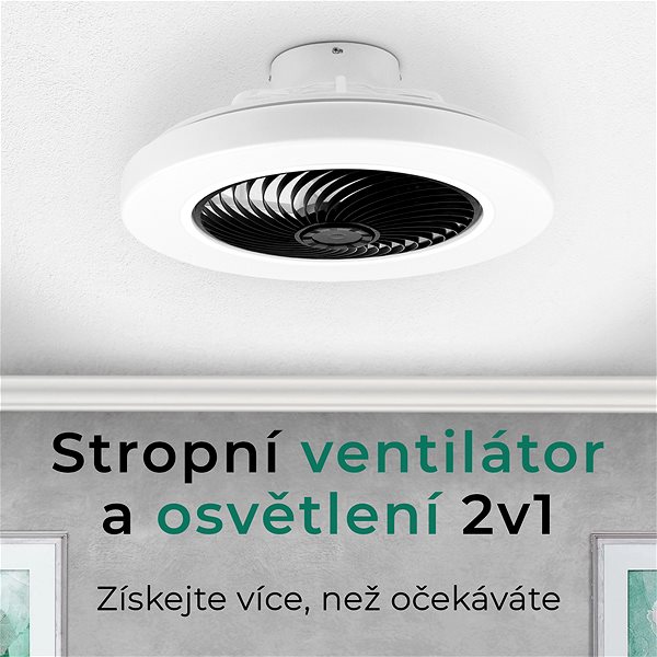 Fan Noaton 12050B Triton, black, ceiling fan with light ...