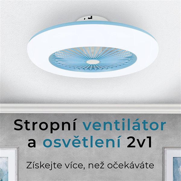 Fan Noaton 11055A Callisto, blue, ceiling fan with light ...