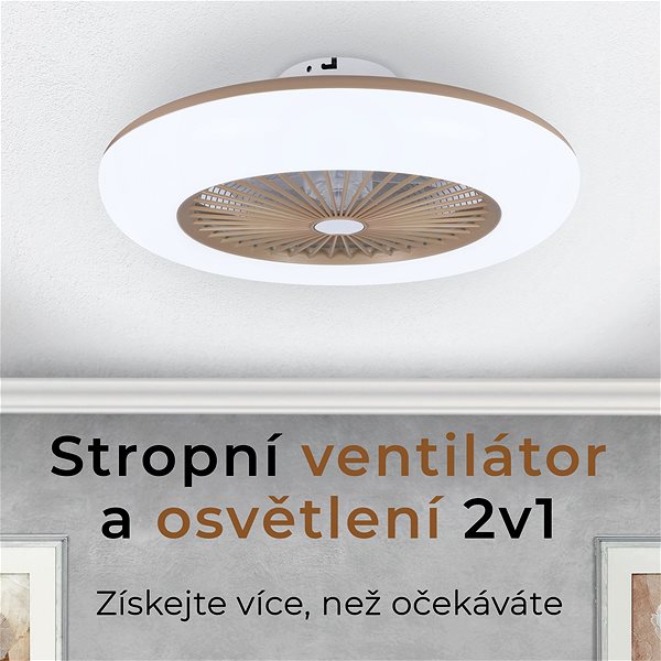 Fan Noaton 11055G Callisto, gold, ceiling fan with light ...