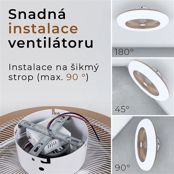 Fan Noaton 11055G Callisto, gold, ceiling fan with light ...