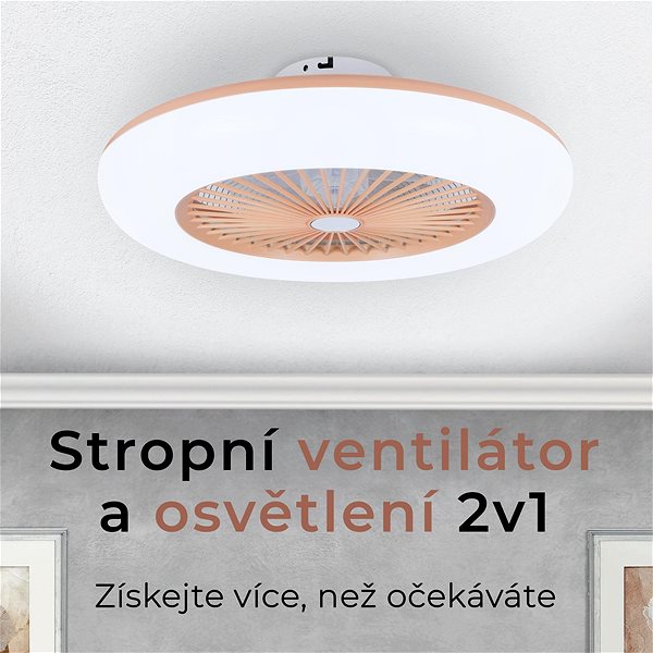 Fan Noaton 11055P Callisto, pink, ceiling fan with light ...