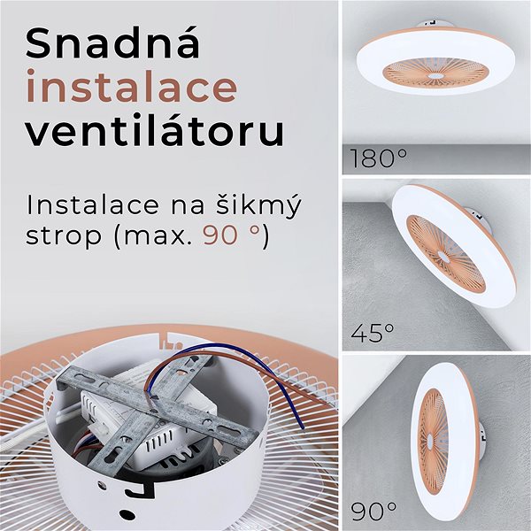 Fan Noaton 11055P Callisto, pink, ceiling fan with light ...
