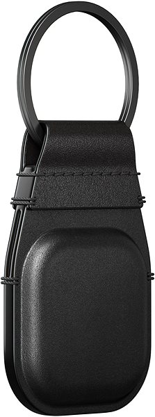 AirTag Schlüsselanhänger Nomad Leather Keychain Black AirTag Seitlicher Anblick
