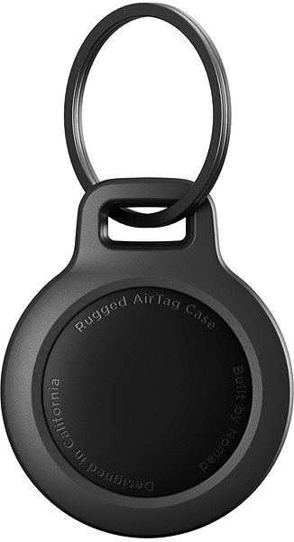 AirTag Key Ring Nomad Rugged Keychain Black Apple AirTag Screen