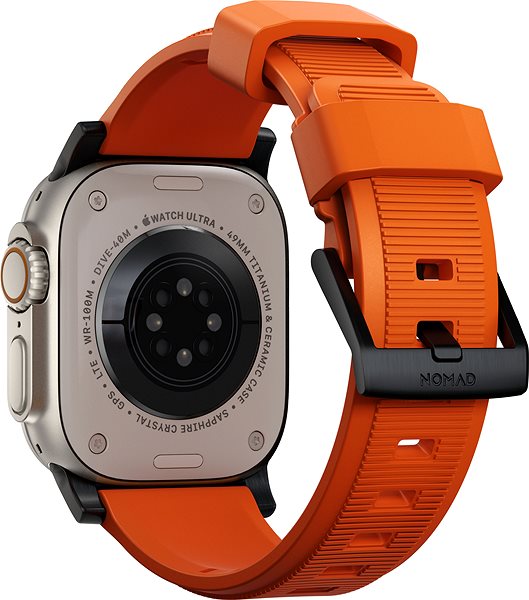 Szíj Nomad Rugged Strap Apple Watch 42/44/45/Ultra 49mm - Orange/Black ...