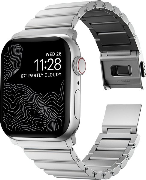 Remienok na hodinky Nomad Aluminum Band Silver Apple Watch  42/44/45/Ultra 49mm ...