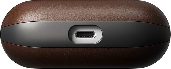 Fülhallgató tok Nomad Leather Case Brown Apple AirPods Pro Csatlakozási lehetőségek (portok)