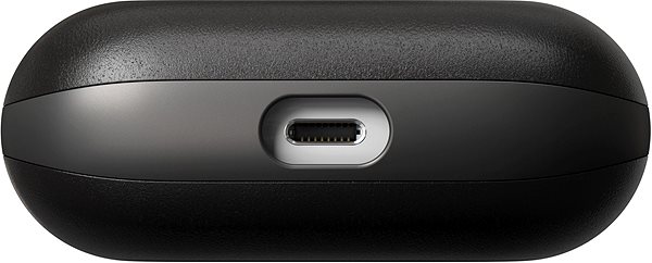 Fülhallgató tok Nomad Leather Case Black Apple AirPods Pro Csatlakozási lehetőségek (portok)