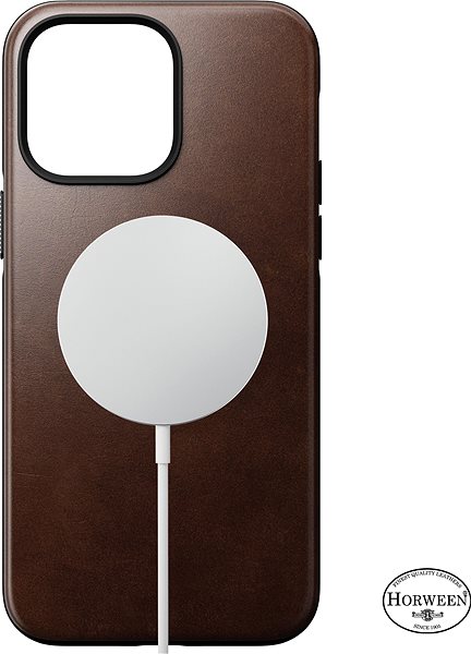 Handyhülle Nomad Modern Leather MagSafe Case Brown für iPhone 14 Pro Max ...