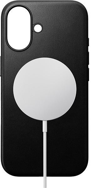 Kryt na mobil Nomad Modern Leather Case Black iPhone 16 ...
