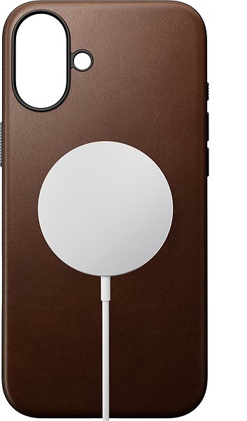 Handyhülle Nomad Modern Leather Case Brown iPhone 16 Plus ...