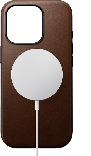 Kryt na mobil Nomad Modern Leather Case Brown iPhone 16 Pro ...