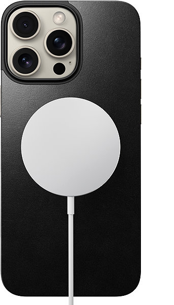 Handyhülle Nomad Magnetic Leather Back Black iPhone 16 Pro Max ...