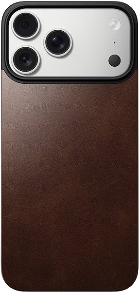 Handyhülle Nomad Magnetic Leather Back Rustic Brown (Horween) Magsafe iPhone 17 Pro Max ...