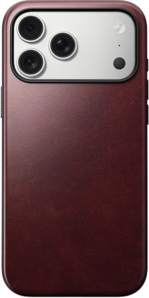 Mobiltelefon tok Nomad Modern Leather Case Burgundy (Horween) iPhone 17 Pro Max ...