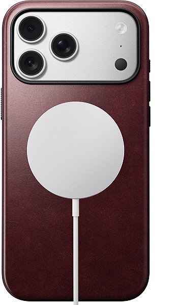 Mobiltelefon tok Nomad Modern Leather Case Burgundy (Horween) iPhone 17 Pro Max ...