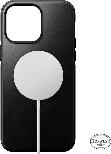 Handyhülle Nomad Modern Leather MagSafe Case Black für iPhone 14 Pro Max ...