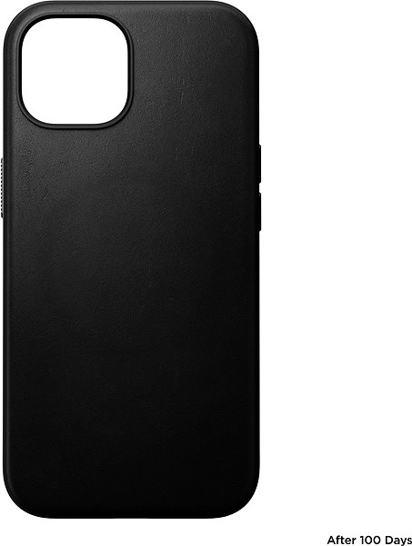 Telefon tok Nomad Modern Leather iPhone 15 fekete tok ...