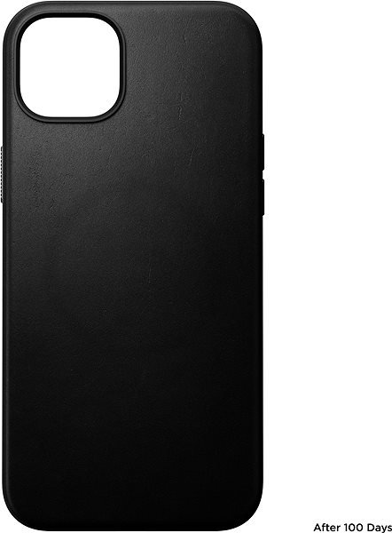 Telefon tok Nomad Modern Leather iPhone 15 Plus fekete tok ...