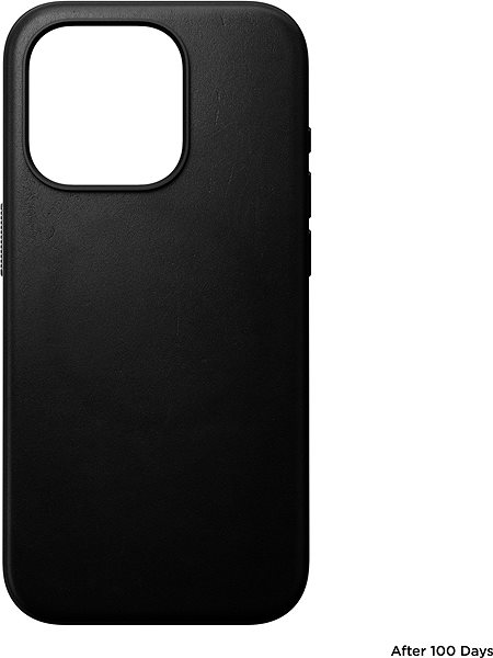 Kryt na mobilný telefón Nomad Modern Leather Case Black iPhone 15 Pro .