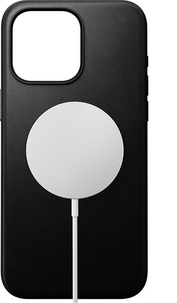 Mobilný telefón Nomad Modern Leather Case Black iPhone 15 Pro Max .