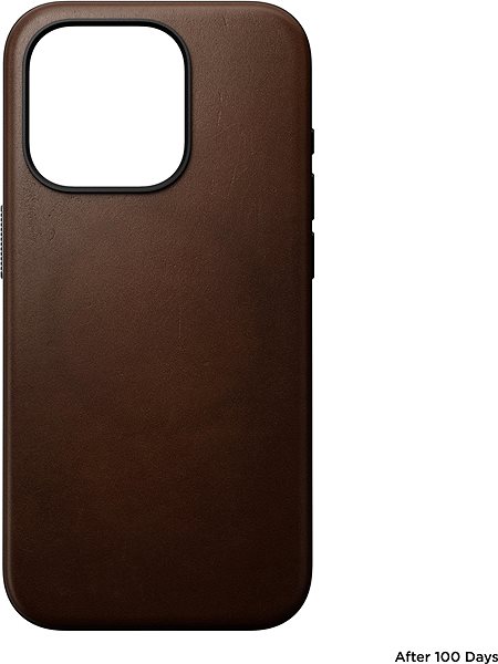 Mobilný telefón Nomad Modern Leather Case Brown iPhone 15 Pro .