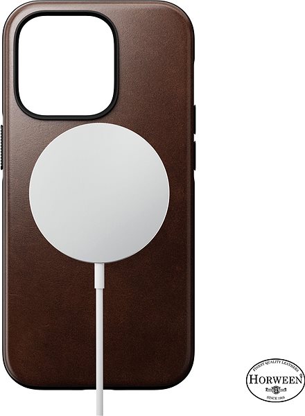 Telefon tok Nomad Modern Leather MagSafe Case Brown iPhone 14 Pro ...