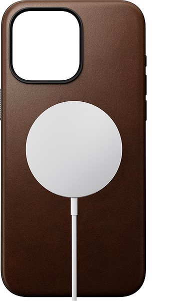 Kryt na mobil Nomad Modern Leather Case Brown iPhone 15 Pro Max ...